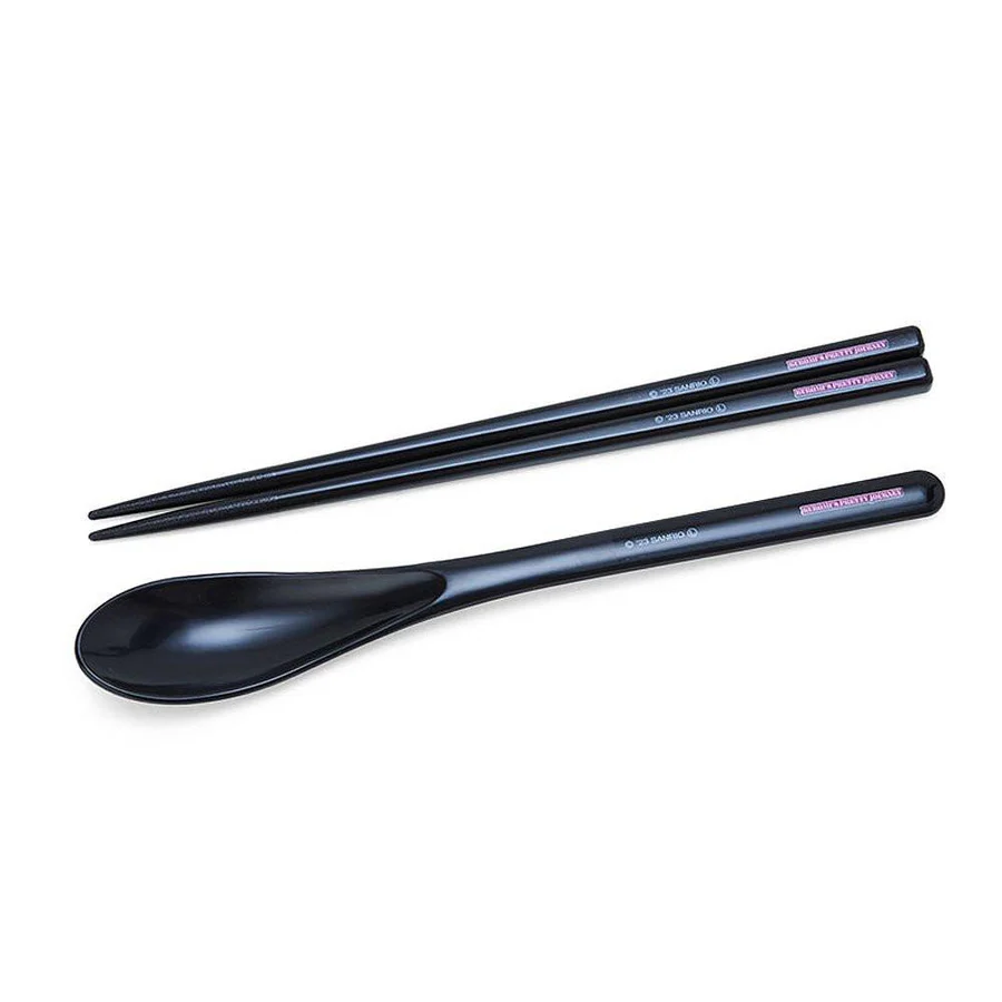 Sanrio Kuromi Chopsticks and Spoon with Case set