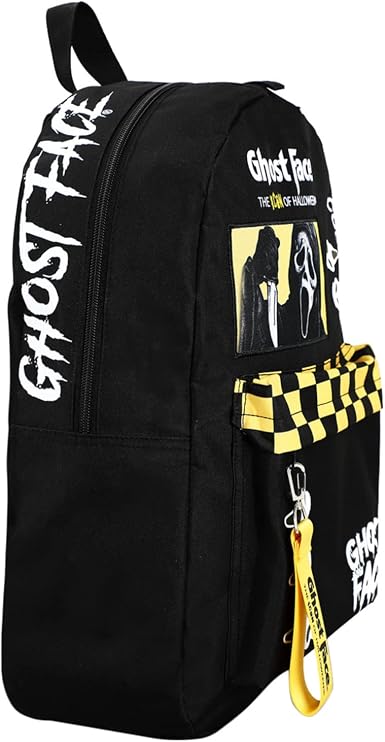 Scream Classic Horror Movie Ghost Face Character Checkered Backpack-4