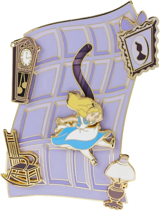 Loungefly Disney Alice in Wonderland Falling Down the Rabbit Hole 3" Collector Box Pin