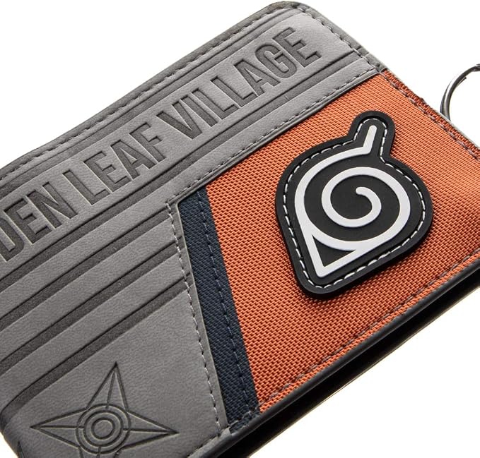 Naruto Hidden Leaf Village Bifold Wallet with Chain-2