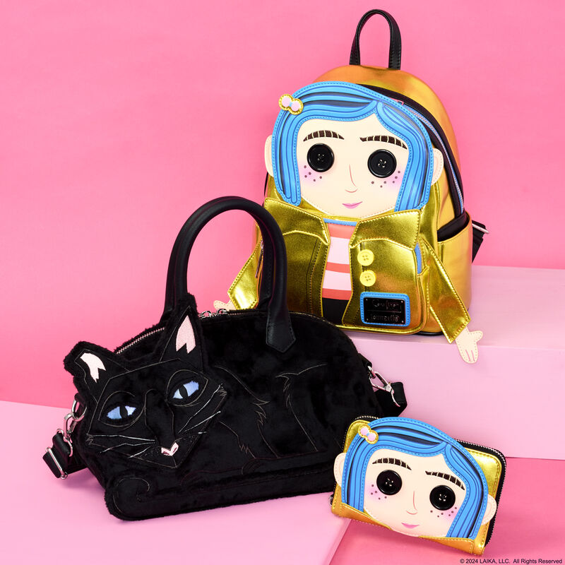 Loungefly Coraline 15th Anniversary Laika Doll Metallic Cosplay Mini Backpack