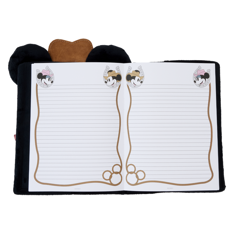 Loungefly Western Mickey Mouse Cosplay Plush Refillable Stationery Journal-6