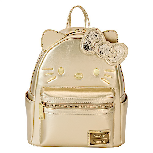 Loungefly Sanrio 50th Anniversary Hello Kitty Gold Mini Backpack