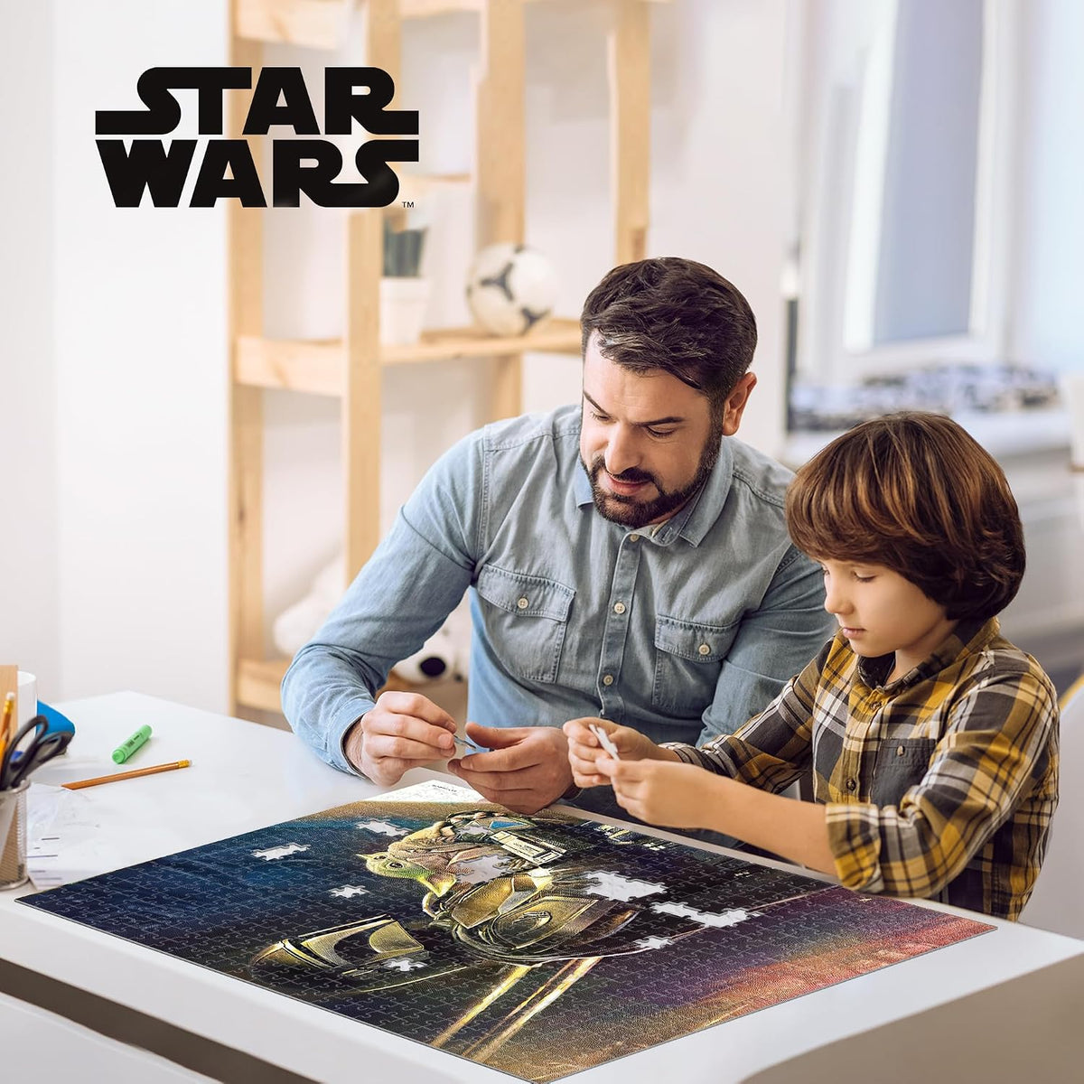 Prime 3D Mandalorian Star Wars Puzzle – 500 Piece 3D Lenticular Jigsaw for Adults & Kids, 24"x18" Motion Activity, Official Licensed Disney Gift-zoom-7