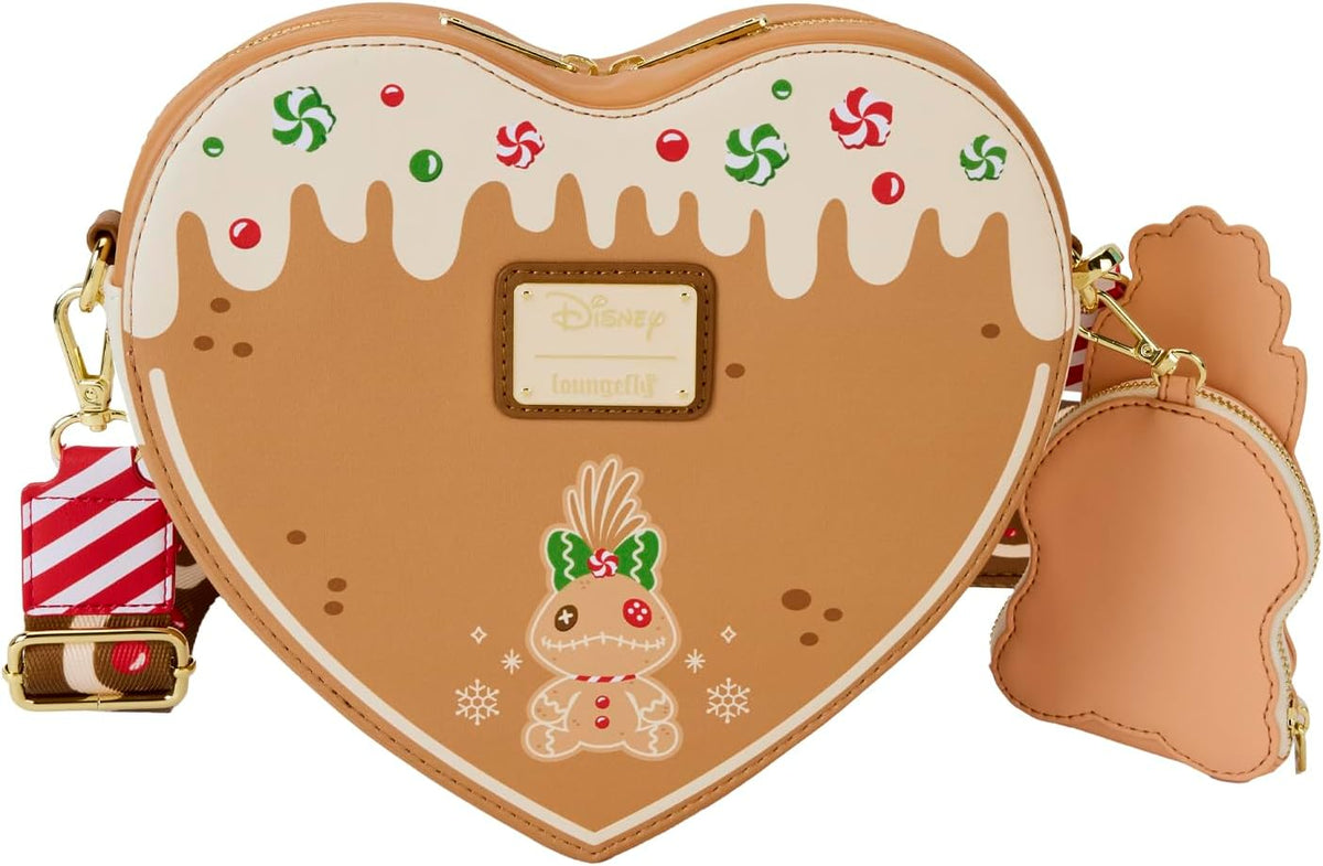 Loungefly Disney Lilo & Stitch Scented Angel & Stitch Gingerbread Heart Crossbody Bag With Coin Bag Regular price-4
