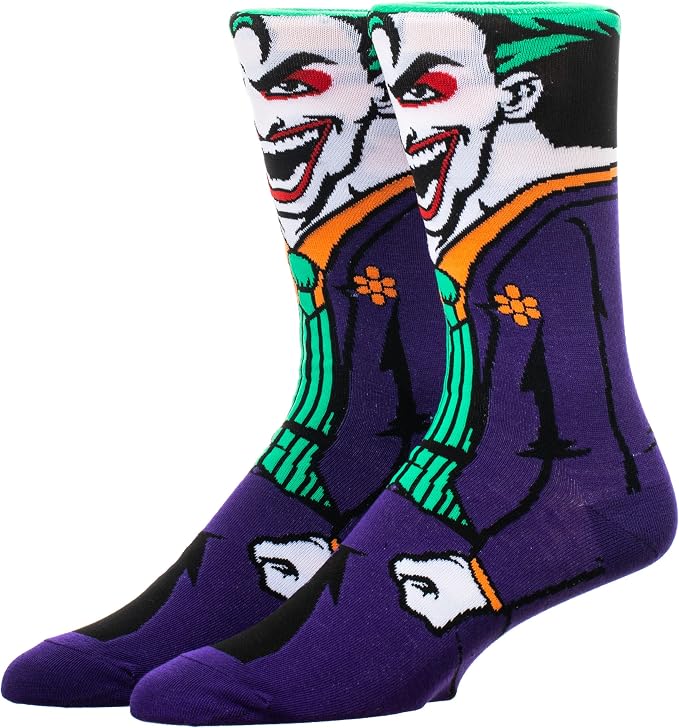 DC Comics The Joker: Rebirth 360-Degree Graphic Print Crew Socks for Men-1
