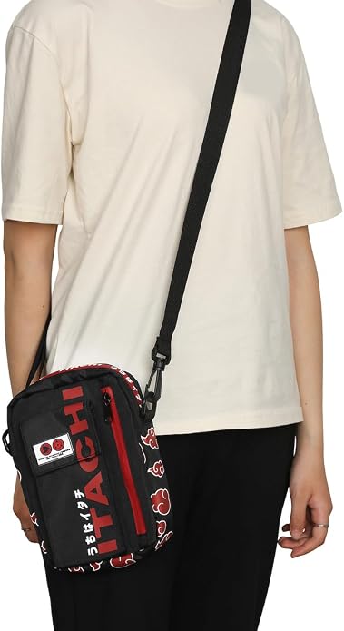 Naruto Shippuden Itachi Unisex Adult Black Mini Messenger Bag