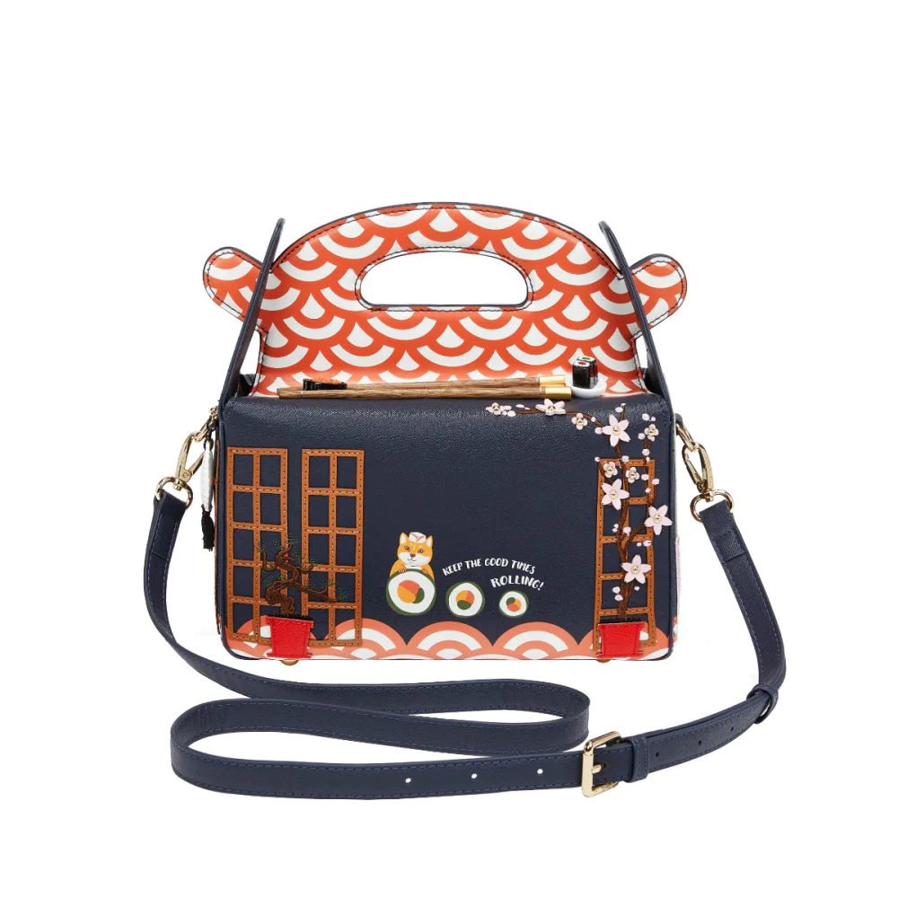 Vendula London Vendula Sushi - Blue Edition Takeaway Box Bag-8