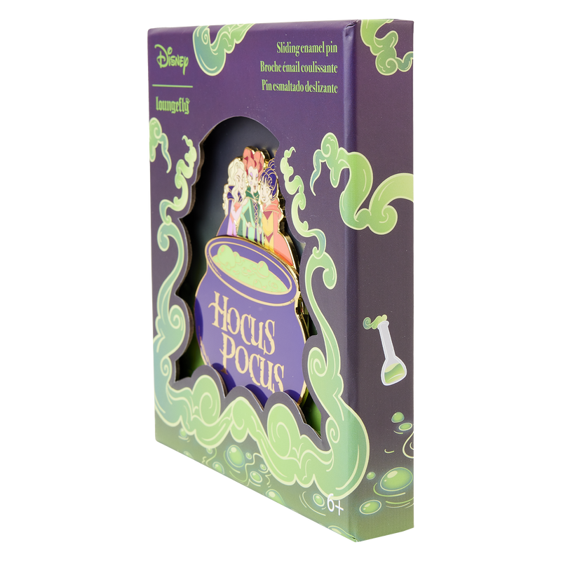 Loungefly Hocus Pocus Cauldron 3" Collector Box Sliding Pin-3