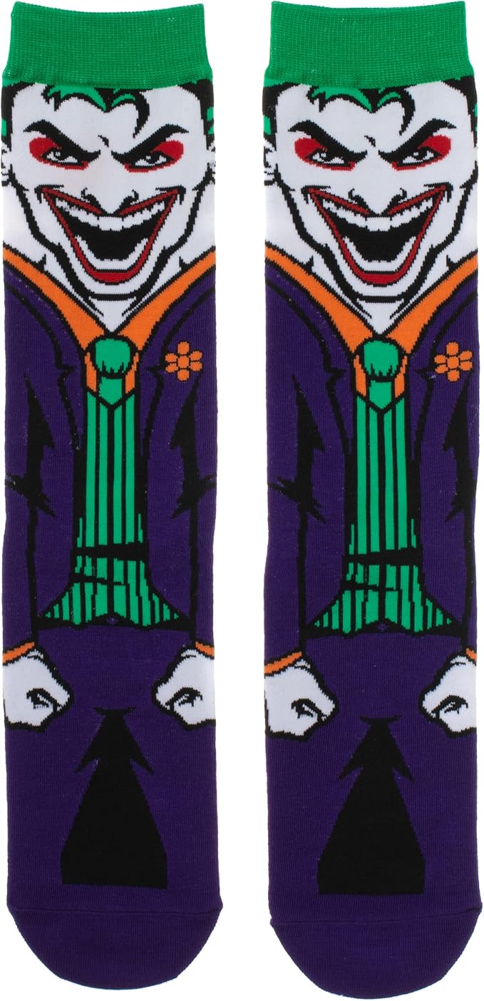 DC Comics The Joker: Rebirth 360-Degree Graphic Print Crew Socks for Men-zoom-2