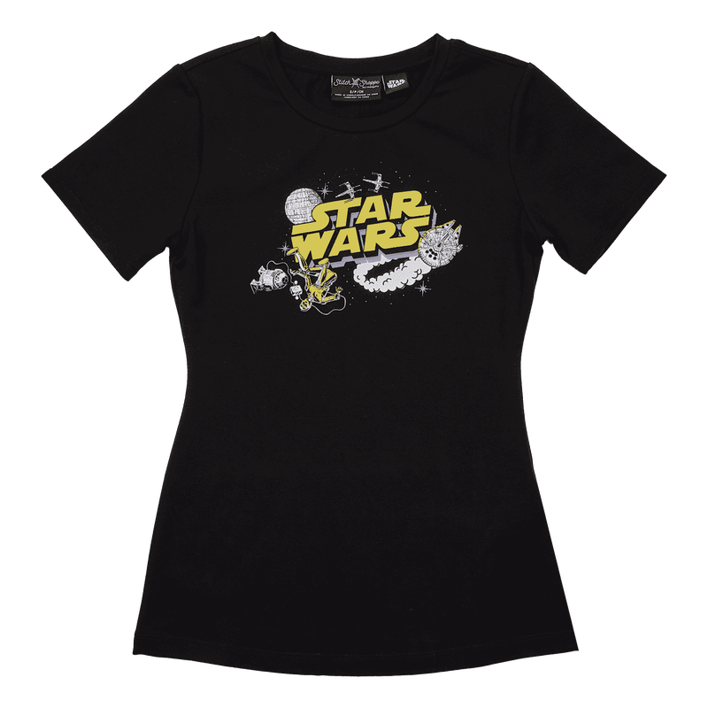 Loungefly Stitch Shoppe Star Wars Space Logo Ariana Top-zoom-2