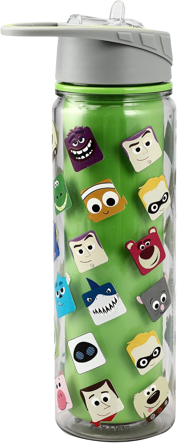 BIOWORLD Disney Pixar Multi Character Heads Pattern Green 16 Ounces Double Wall Tritan-3
