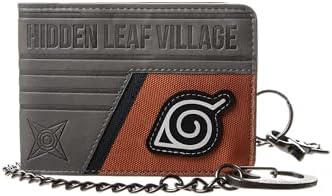 Naruto Hidden Leaf Village Bifold Wallet with Chain-7