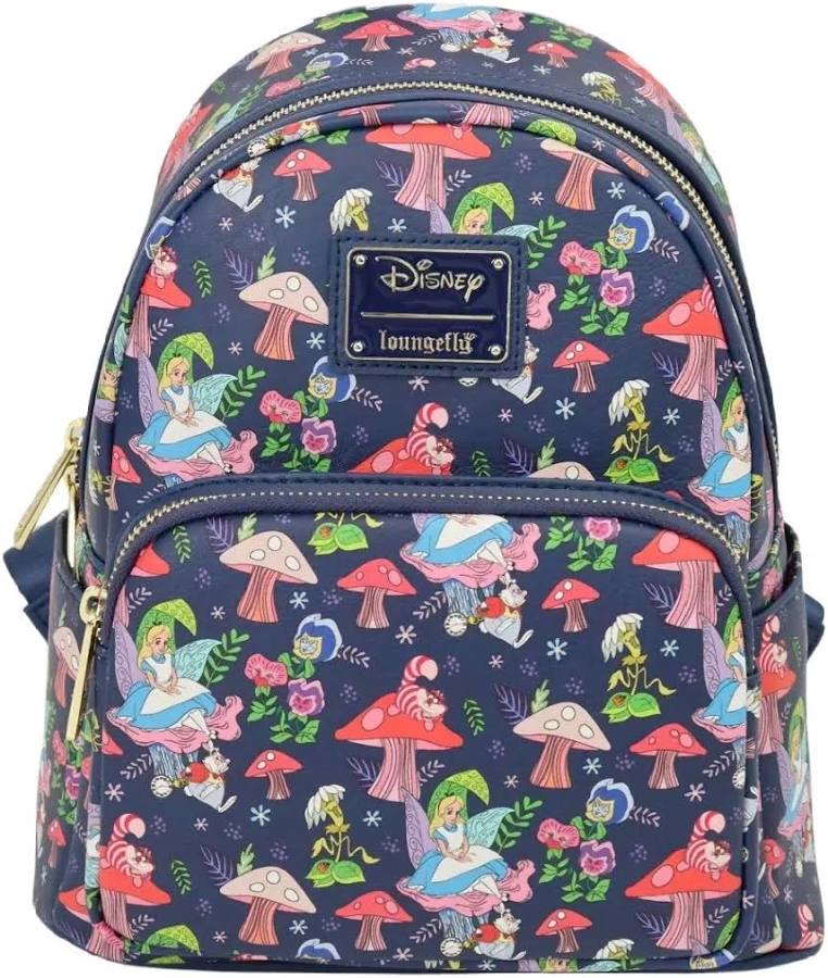 Loungefly Exclusive Disney Alice in Wonderland AOP Mushroom Forest Mini Backpack