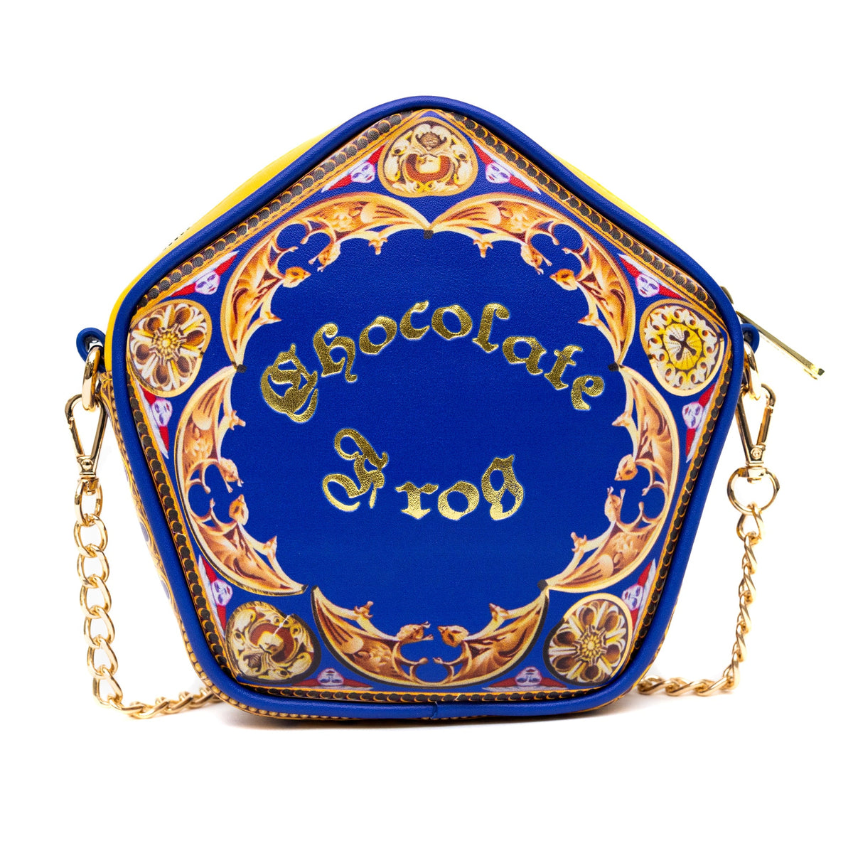 Harry PotterBag  Crossbody  Figural  Chocolate Frog Candy Box Replica Debossed Gold  Blue  Vegan Leather-zoom-1