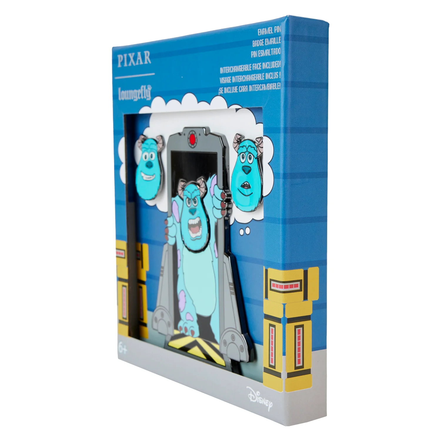 Loungefly Disney Pixar Monsters Inc Sully Door Mixed Emotions 4 piece pin set-zoom-2