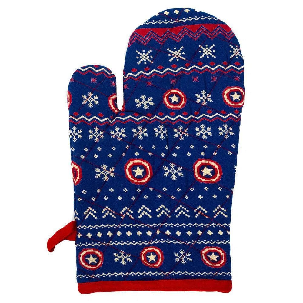 Marvel: Captain America - Christmas Kitchen Gift Set - Bioworld - Apron, Oven Mitt & Dish Towel-3
