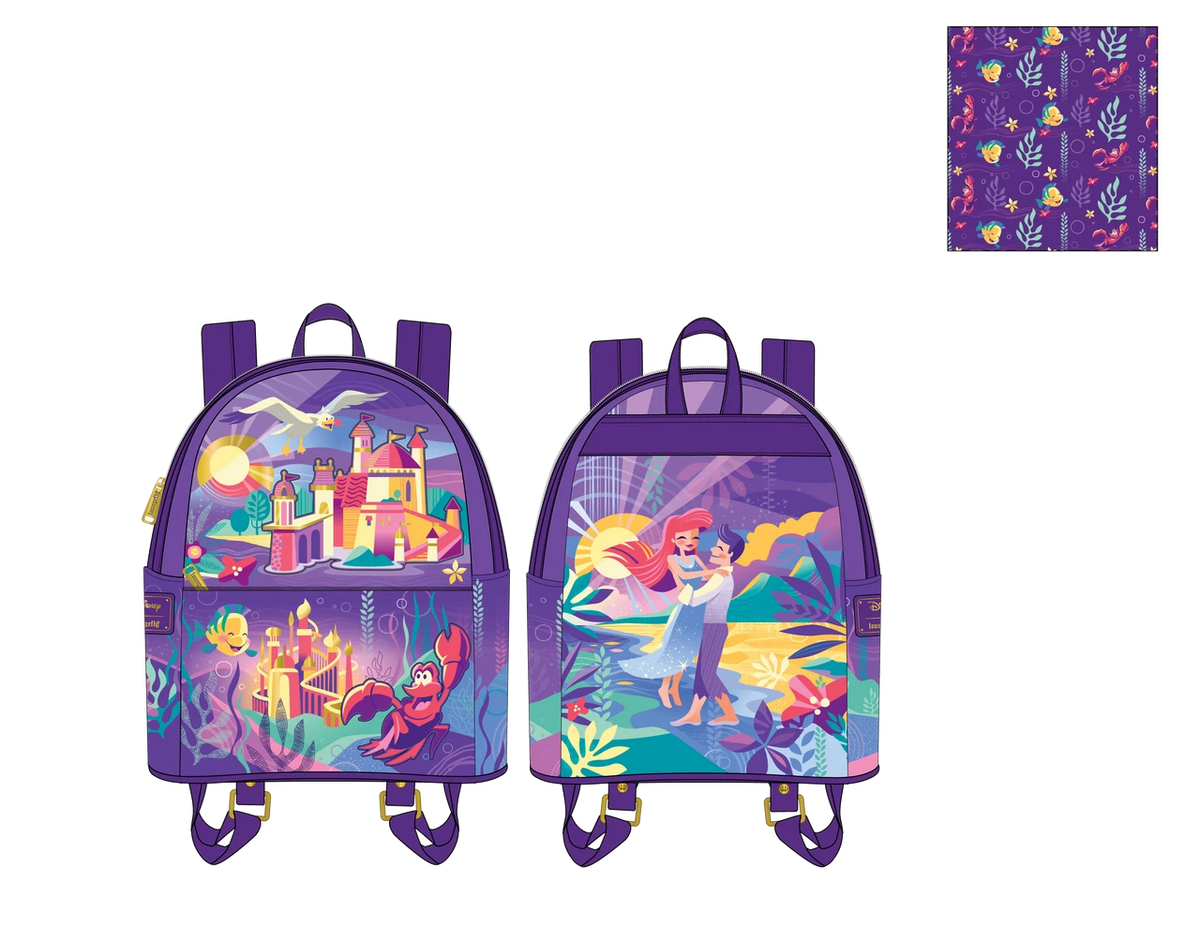 Loungefly Disney Ariel Castle Mini Backpack-zoom-6