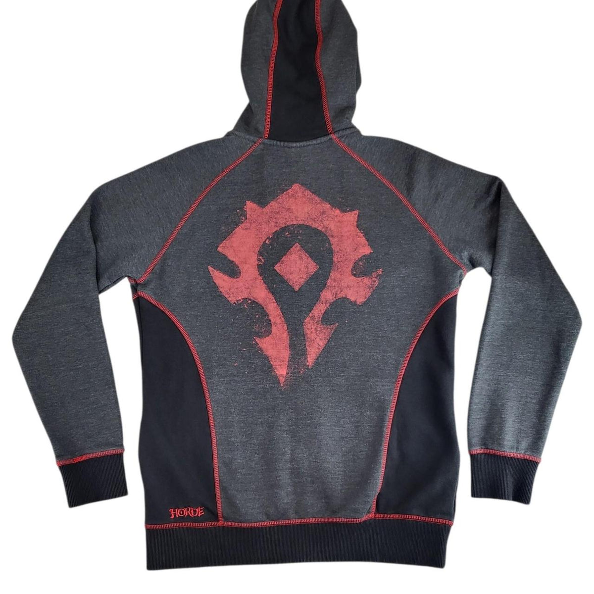 JINX World of Warcraft Horde Men's Grey Zip Up Hoodie SMALL-zoom-6