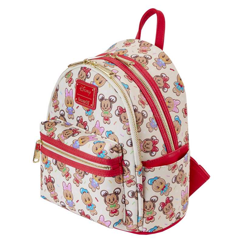 Loungefly Disney Mickey and Friends Gingerbread Cookie Allover Print Ear Holder Mini Backpack-zoom-4