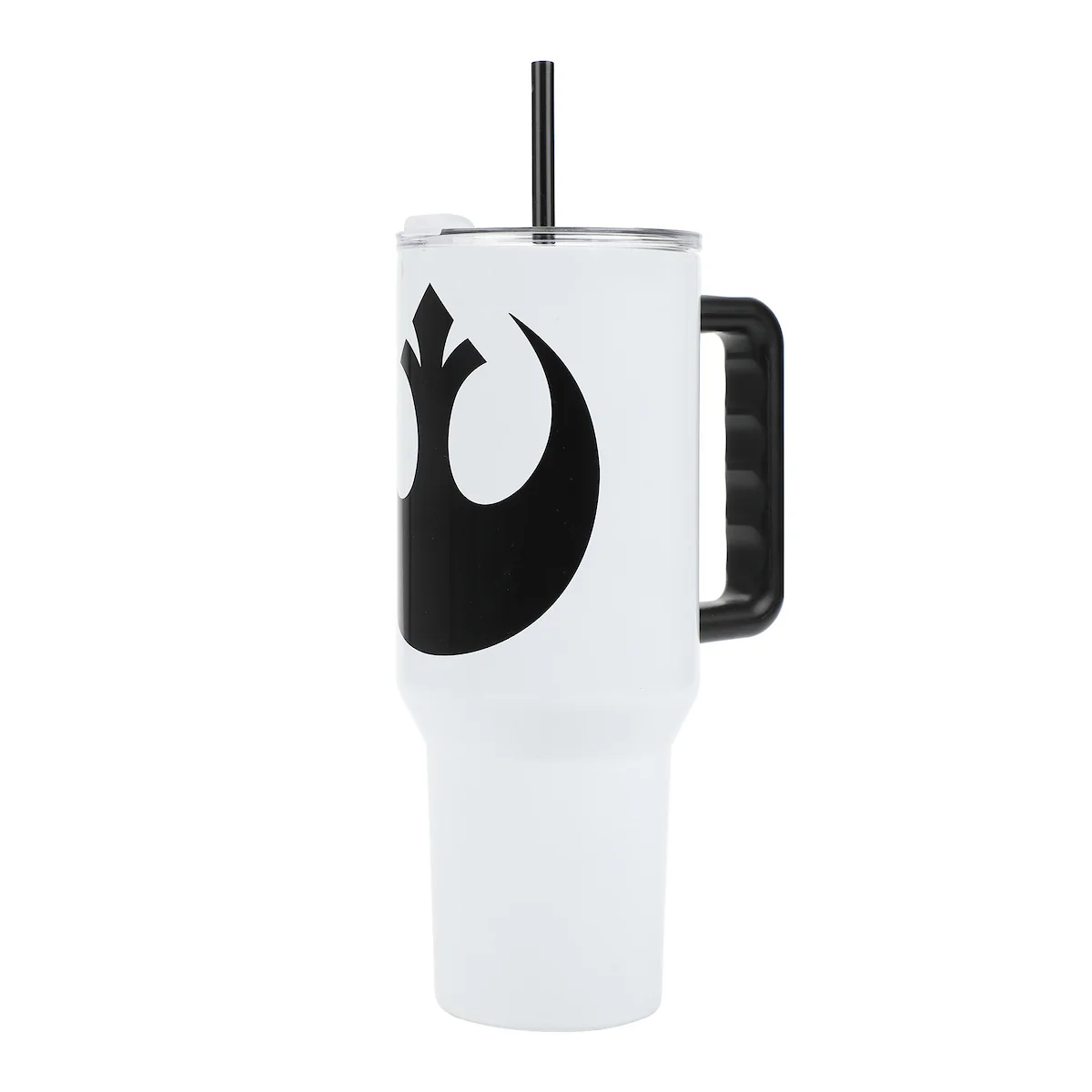 Star Wars Rebel Alliance Vacuum Insulated 40 Oz White Stainless Steel Tumbler with Leak-Proof Lid & Easy Carry Handle for Travel or Home