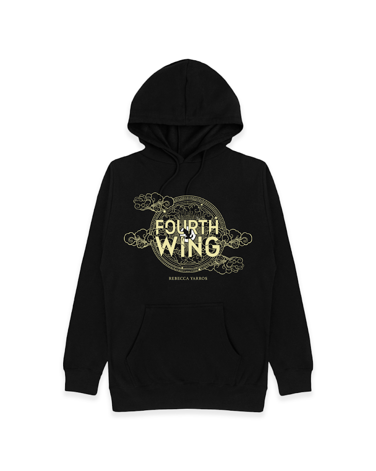 Fourth Wing double sided Dragon and logo pullover hoodie-2