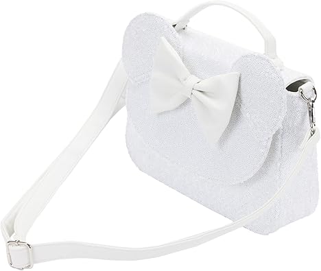 Loungefly Disney Minnie Mouse Sequin Wedding Crossbody Bag-zoom-5