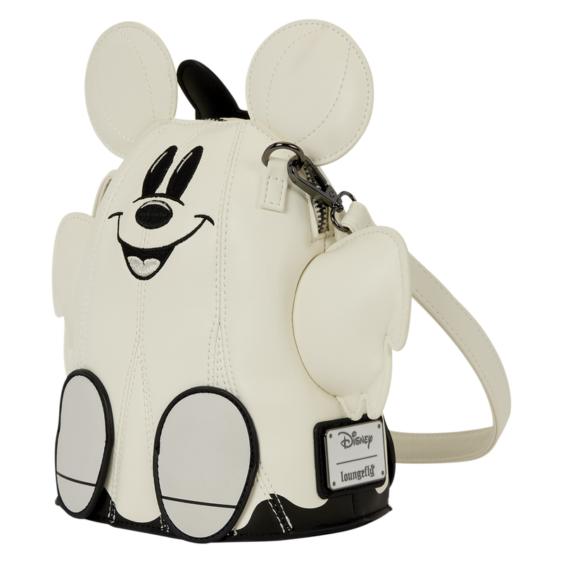 Loungefly Mickey & Minnie Mouse Ghost Glow Figural Crossbody Bag