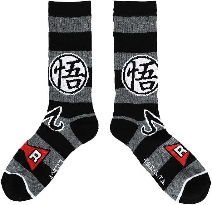 Dragon Ball Z Super Saiyan Novelty 3-Pack Casual Crew Socks for Men-zoom-3