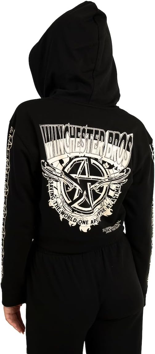 Supernatural Adult Zip Up Hoodie and Jogger Set-5