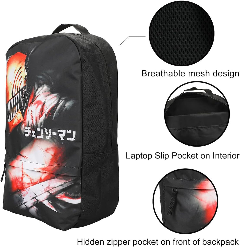 Chainsaw Man Denji Black Laptop Backpack