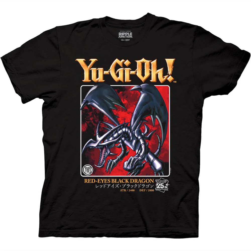 Yu Gi Oh Duel Monsters Red-Eyes Black Dragon 25th Anniversary T-Shirt-zoom-1