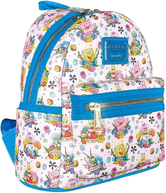 Loungefly Exclusive Spongebob Tattoo Aop Mini Backpack Nickelodeon