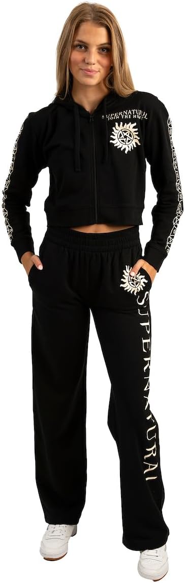 Supernatural Adult Zip Up Hoodie and Jogger Set
