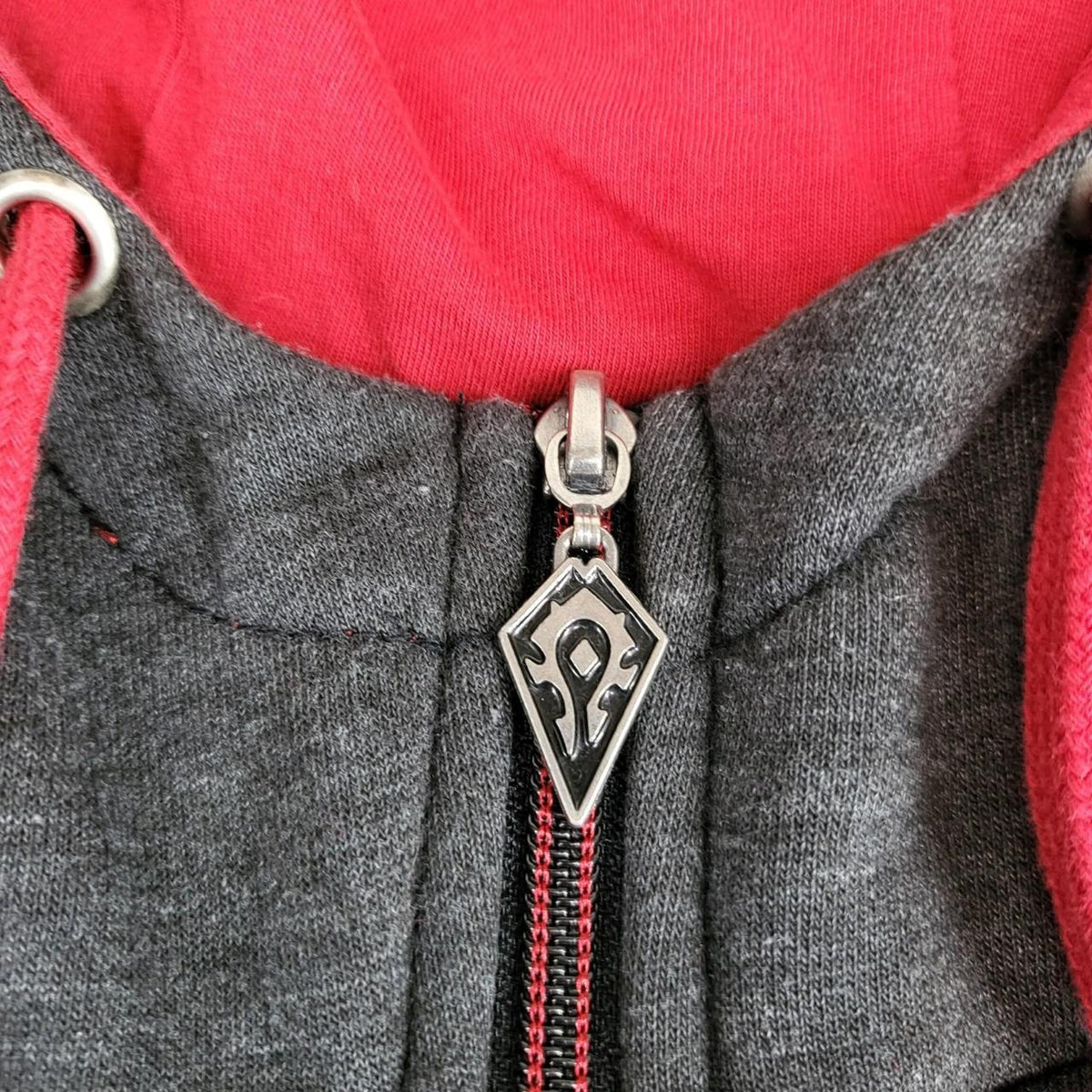 JINX World of Warcraft Horde Men's Grey Zip Up Hoodie SMALL-zoom-2
