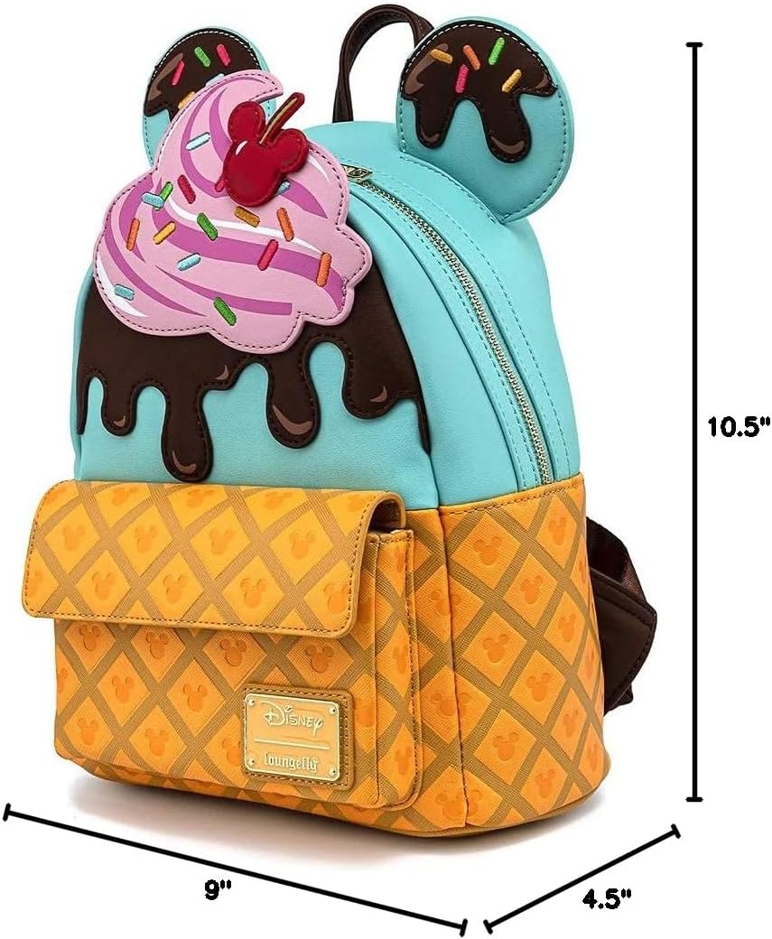 Loungefly Disney Mickey & Minnie Sweets Ice Cream Mini Backpack-zoom-2