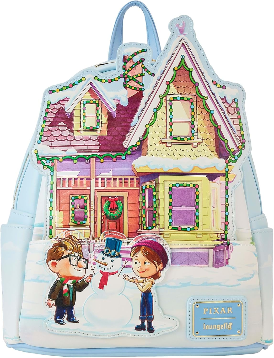 Loungefly Disney Pixar Up House Holiday Light Up Mini Backpack
