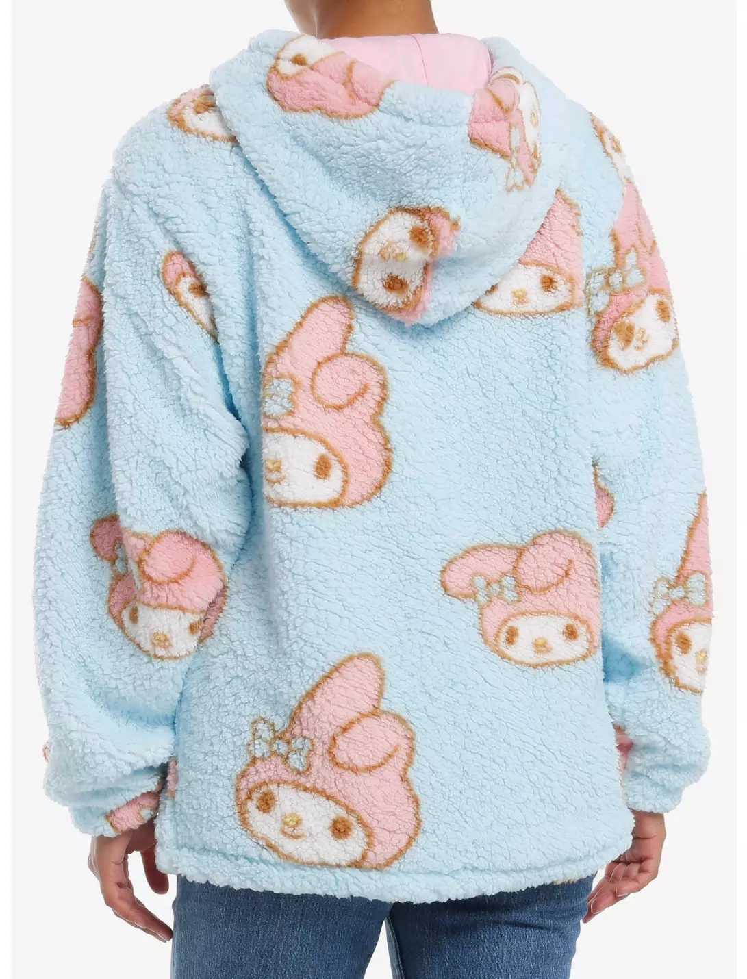 Sanrio My Melody Blue Sherpa Girls Hoodie-3