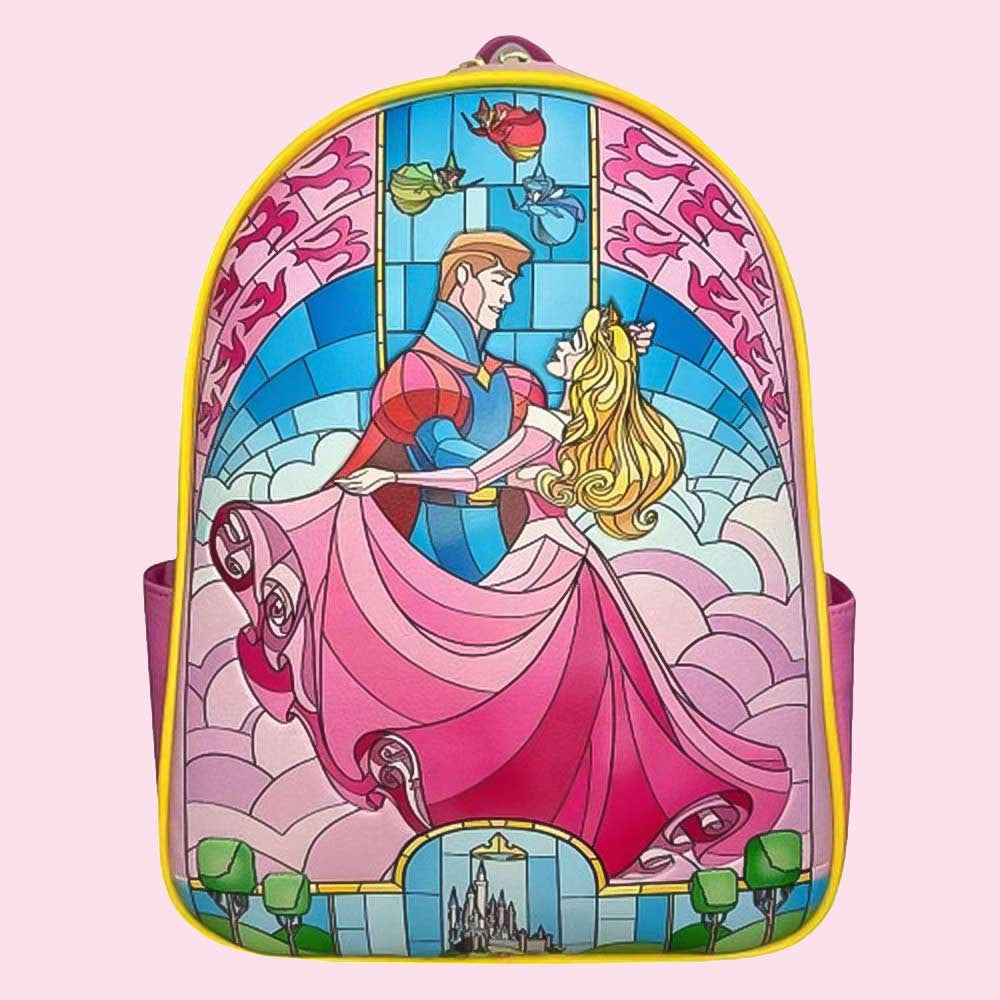Loungefly Stained Glass Sleeping Aurora Beauty Mini Backpack Exclusive