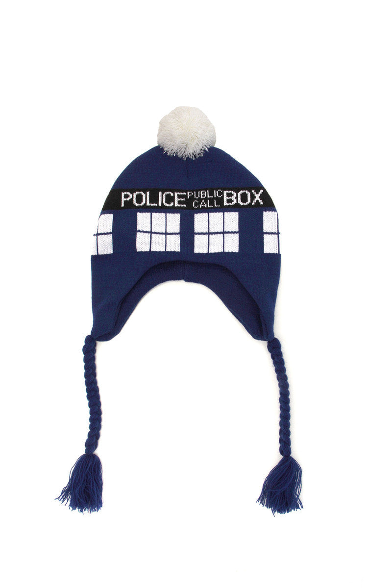Doctor Who Tardis Knit Laplander Hat-zoom-1