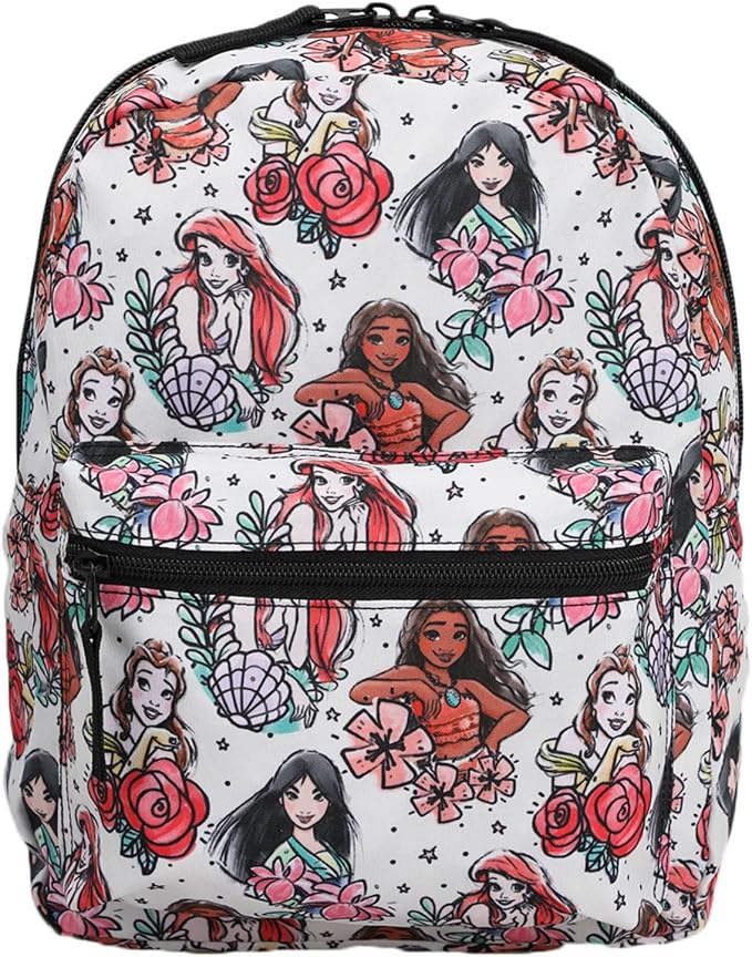 Disney Princesses All Over Print Nylon Mini Backpack-zoom-1