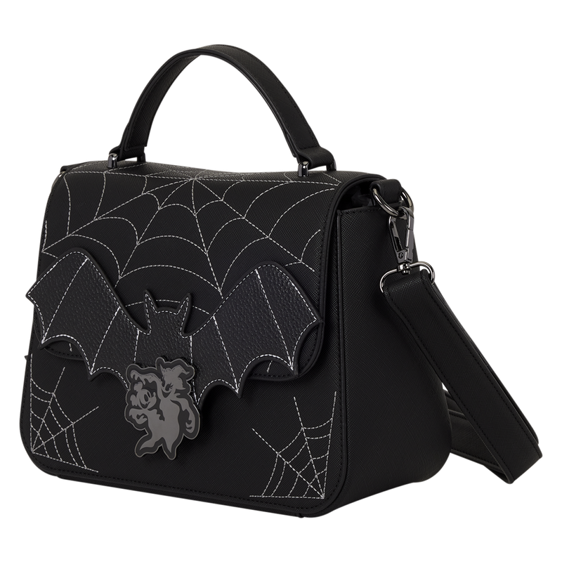 Loungefly Mickey & Minnie Spiderweb & Bats Crossbody Bag-zoom-3