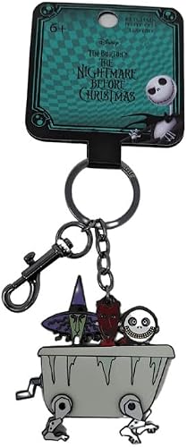 Loungefly Nightmare Before Christmas Lock Shock and Barrel Enamel Keychain