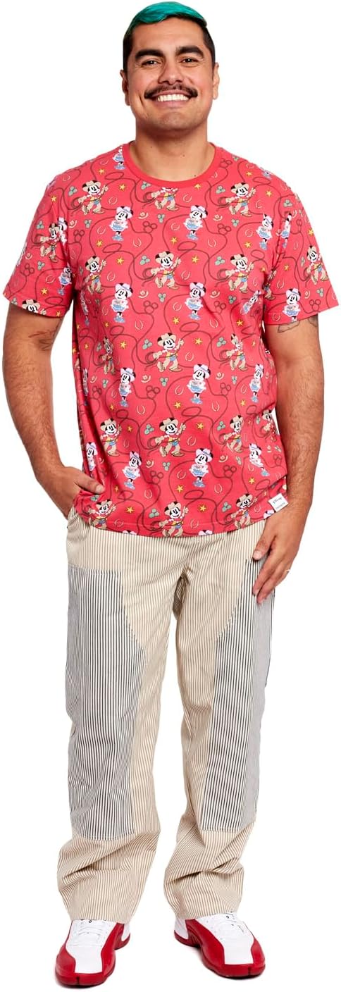 Loungefly Apparel Disney Western Mickey and Minnie Laso unisex t shirt-zoom-3