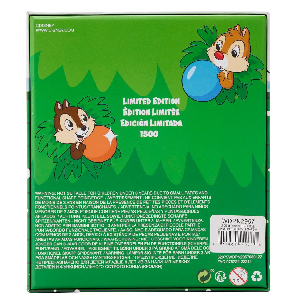 Loungefly 3'' Collector Box Pin Chip And Dale Tree Ornaments Sliding Pin-3