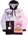 Loungefly Apparel Sanrio Kuromi and My Melody Halloween hooded sweatshirt