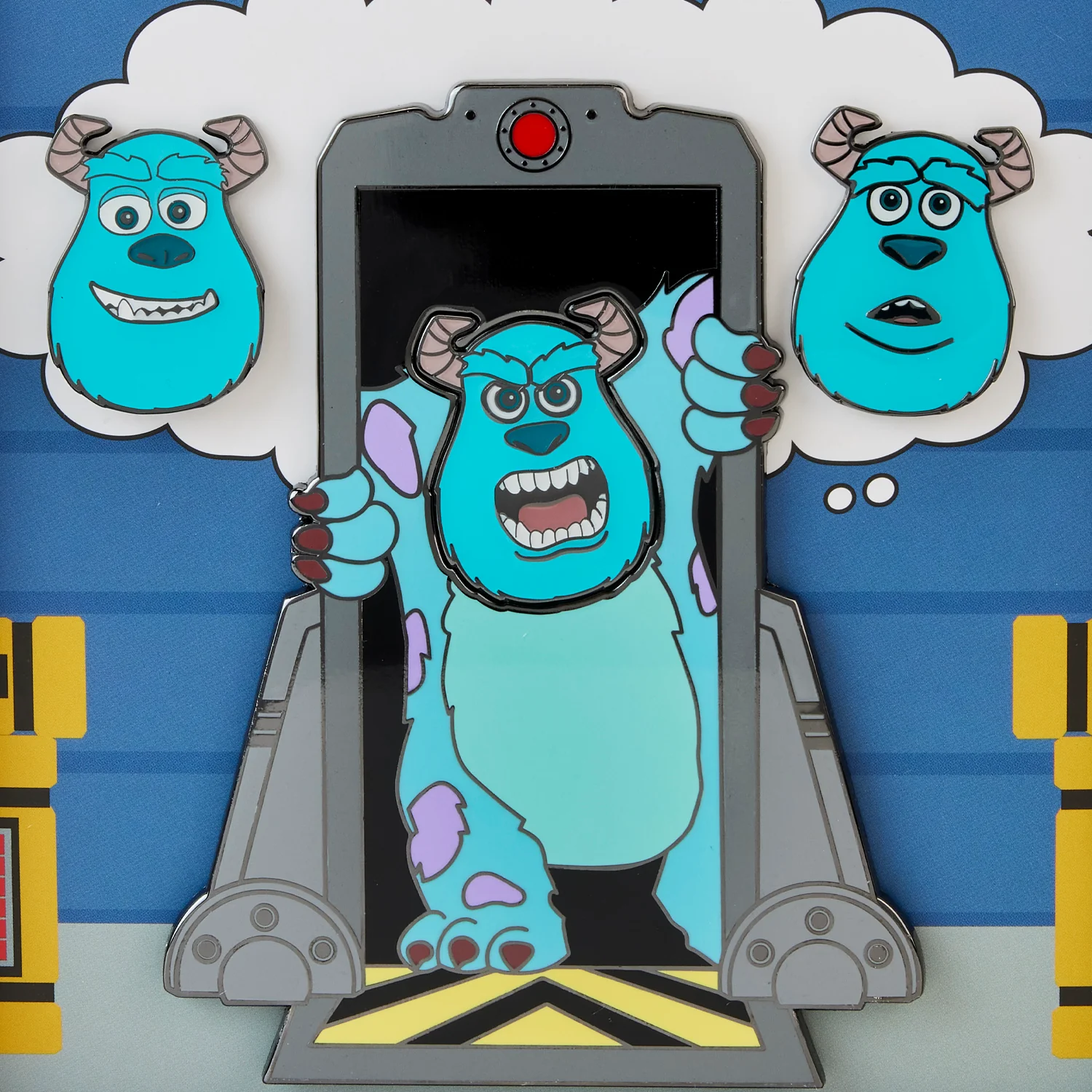 Loungefly Disney Pixar Monsters Inc Sully Door Mixed Emotions 4 piece pin set-4