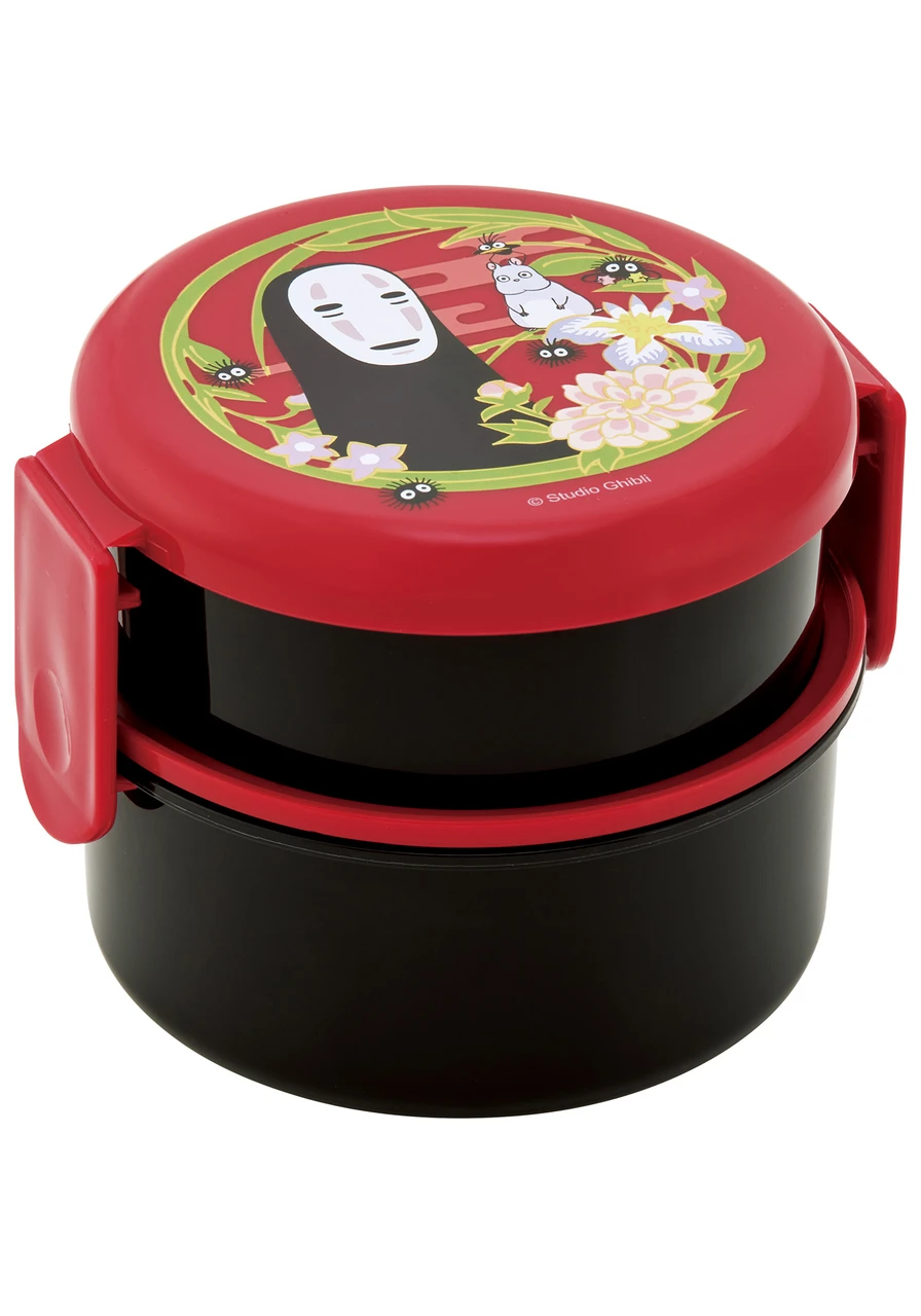 Spirited Away Round Bento Lunch Box 16.91oz (Dark Red)-1