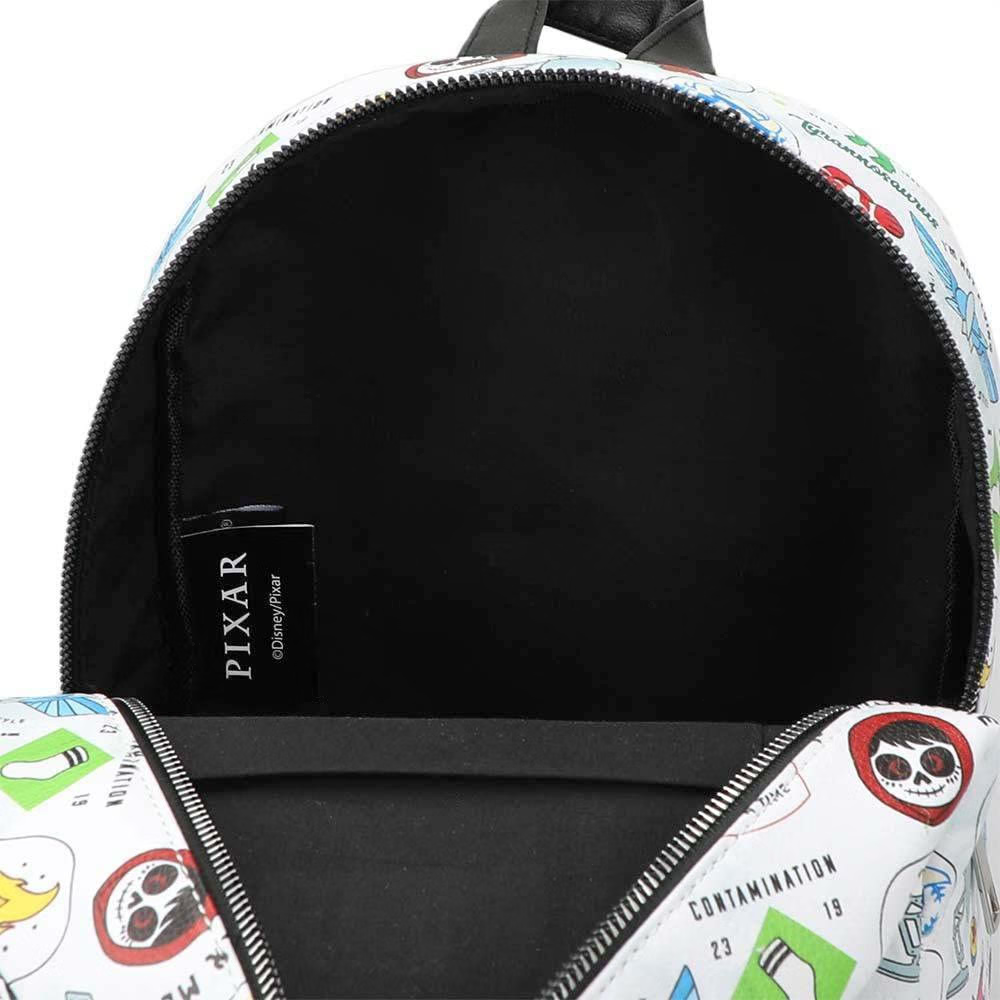 Pixar Movie Characters Toss Print Faux Leather Tote Bag Mini Backpack-5