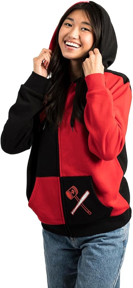 DC Comics Harley Quinn Adult Zip-Up Hoodie-2